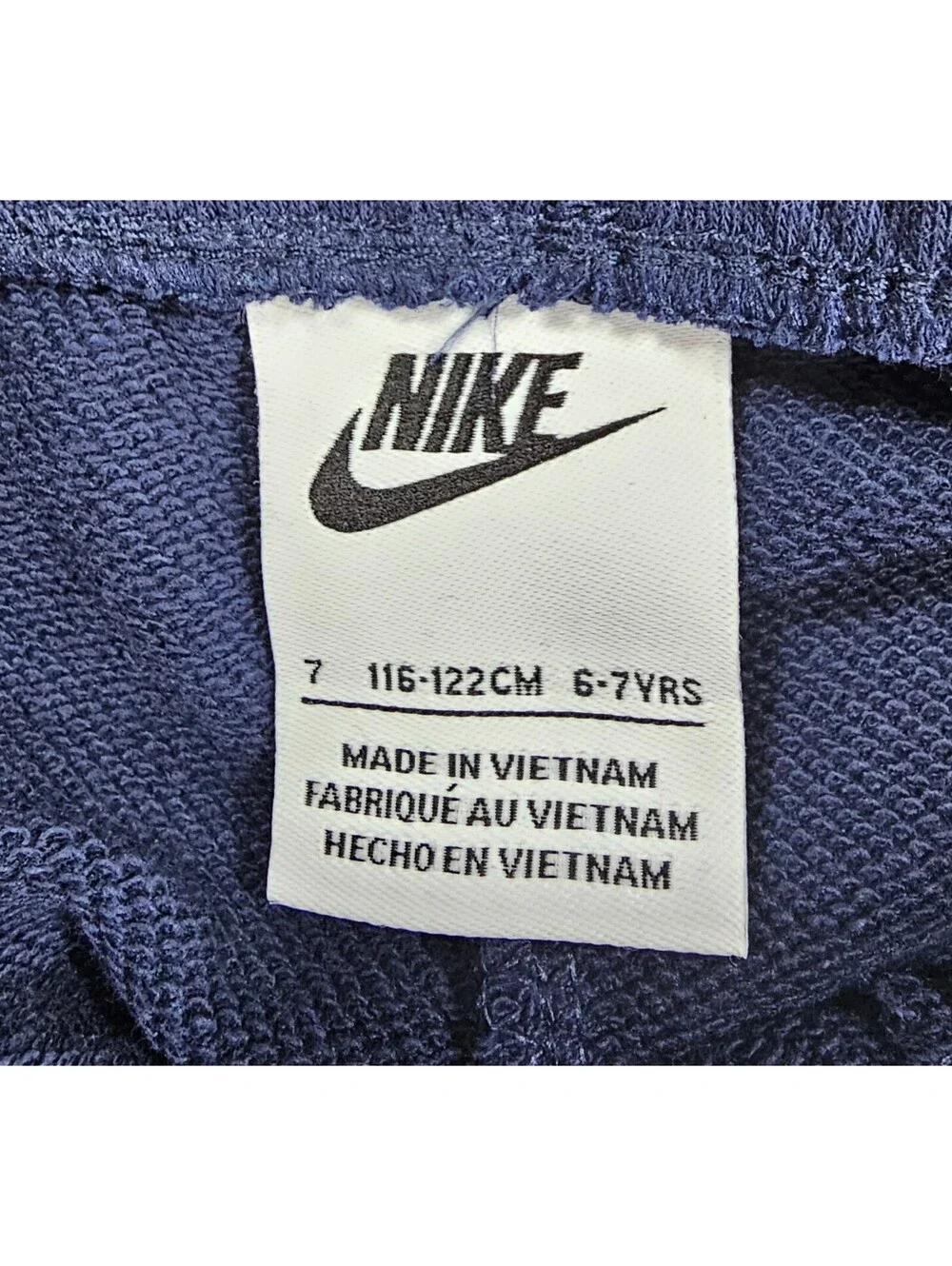 Nike Kids' Navy Blue  Cotton Blend Shorts. Size 7. #backtoschool